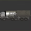 Two Military Green Trucks With Canvas Cover And Cargo Container Design