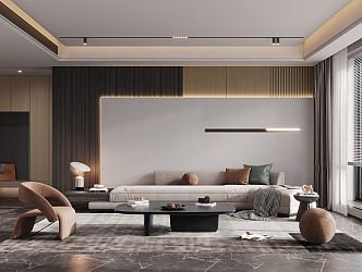 Modern Poliform living room 3d model