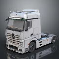 White Heavy Duty Truck Featuring Modern Cab Design And Detailed 3D Rendering 3d model