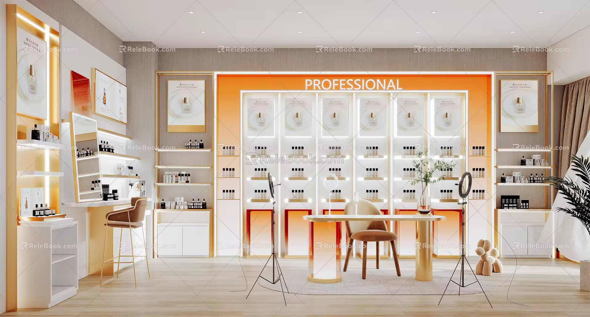 Modern Studio Cosmetics Store Studio 3d model