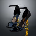 Stylish Black High Heels with Yellow YSL Heel Design as Essential Daily Fashion Footwear
