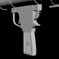 Detailed 3D Rendered Weapon Featuring Rocket Launcher Pistol And Rocket Components