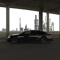 Sleek Black Luxury Car With Modern Exterior Design And LED Headlights
