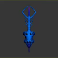 Shiny Blue Spotted Mythical Creature With Back Spikes Purple Nose And Long Tail