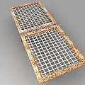 Rusty Metal Grating Structure With Gridded Pattern And Weathered Surface