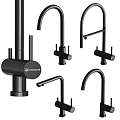 Modern Black Faucets Showcasing Various Styles and Different Structural Designs 3d model
