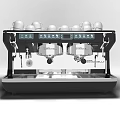 Double Head Espresso Coffee Machine With Top Cup Storage And Digital Control Panel