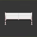 Pink Metal Bench Furniture Design With Sleek Backrest Armrests And Metallic Frame