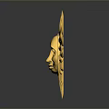 Golden Sun Shaped Decorative Hardware Tool With Radiant Design And Facial Features