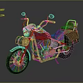 Vintage Motorcycle With Leather Seat Side Saddlebags Retro Headlight And Mirrors