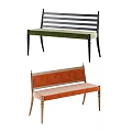 Modern Leisure Chairs With Black Brown Frames And Green Orange Cushions