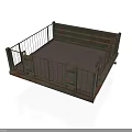 Heavy Duty Metal Equipment with Railing and Platform Base for Industrial Applications