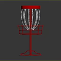 Red K2 Disc Golf Target Basket With Chain And Stand