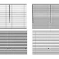 Gray Modern Venetian Blinds With Horizontal Slats For Window Light Control