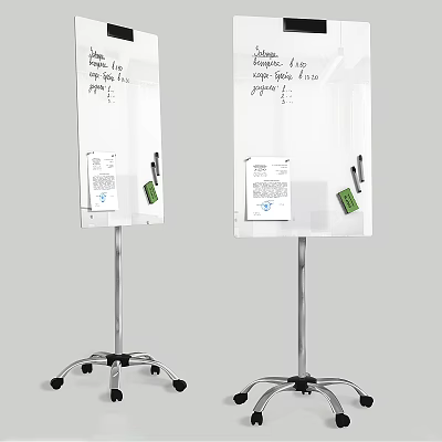 Premium Musical Instruments and Art Supplies with Wheeled Easel Stand Paper and Clips 3d model