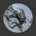 3D Terrain Model Showcasing Snow Covered Mountainous Region With Rocky Peaks And White Snow