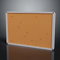Wooden Cork Bulletin Board With White Frame And Red Push Pins For Office Home Use