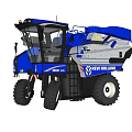 New Holland Blue And White Combine Harvester With Cab And Harvesting Components