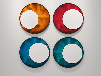 Modern round frame painting decorative painting model