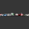 Colorful Toy Cars In Various Colors And Models Arranged In A Circle