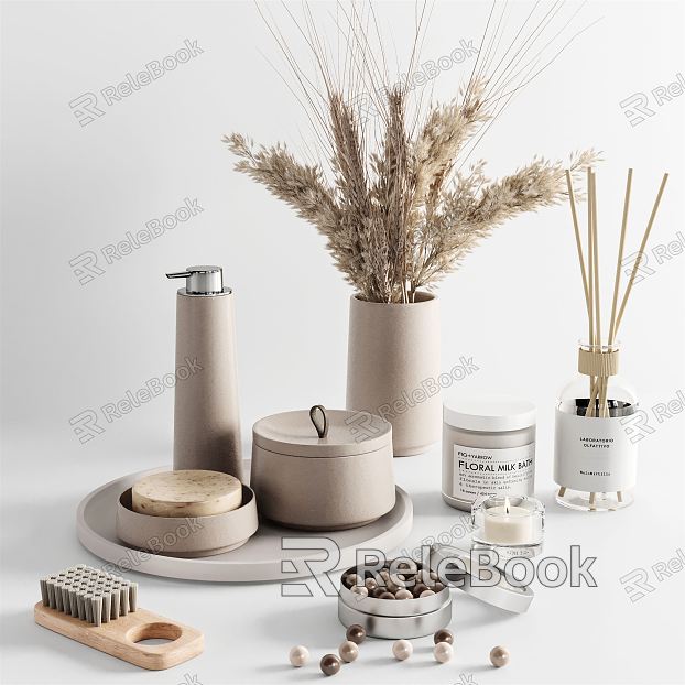 Modern Decorations Instead of Decorations Ornaments Vase Illustration Toilet Ornaments Cosmetics Dried Branches Flower-arranging Aromatherapy model