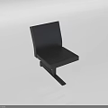 Black Single Sofa With Modern Minimalist Design And Comfortable Seat