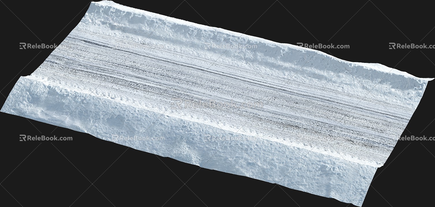 Modern snow scene snow snow snow ice snow snow road 3d model