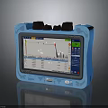 EXO Blue Analytical Device With Screen Showing Charts Data And Black Top Components