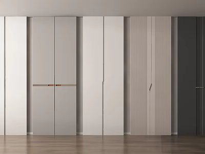 Modern Wardrobe Doors In Contemporary Home Interior With Various Styles 3d model