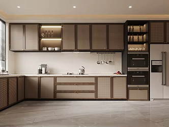 Qui Ji Kitchen Equipment Vegetable Washing Basin Integrated Stove Oven Appliance Refrigerator Hanging Cabinet Sink 3d model