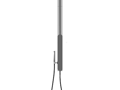 Modern Bathroom Shower System With Vertical Design Handheld And Flexible Hose 3d model