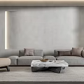 Modern sofa coffee table combination 3d model