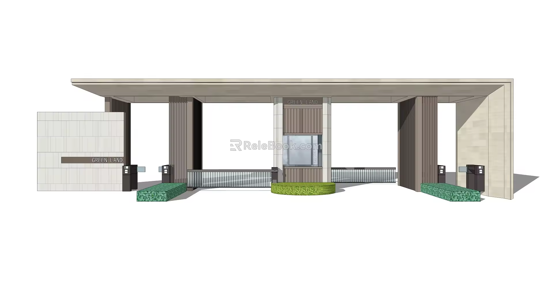 Modern Gate Entrance Gate 3d model