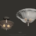 French ceiling lamp small chandelier 3d model