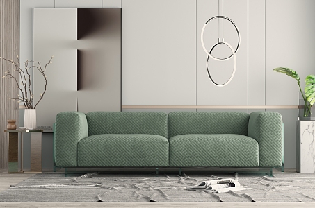 modern double sofa 3d model