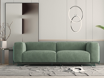 modern double sofa 3d model