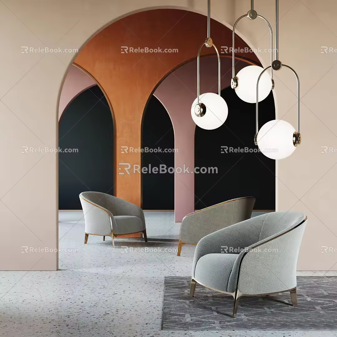 Modern single sofa 3d model