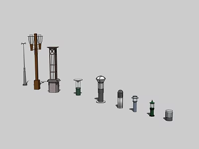 modern street lamp 3d model
