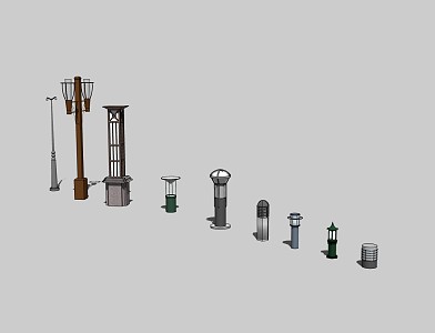 modern street lamp 3d model