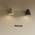Modern Design Wall Sconces in Light and Dark Tones on Beige Wall by Molteni&C