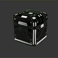 Black Cube Shaped Daily Life Product With Carbon Fiber And Red White Details