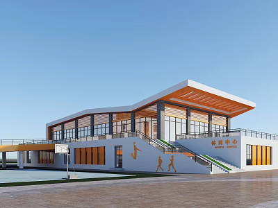 modern gymnasium 3d model