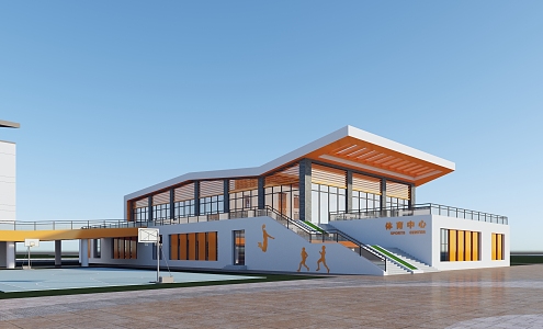 modern gymnasium 3d model