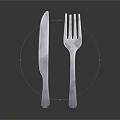 Stainless Steel Knife And Fork Modern Design Essential Tableware For Daily Dining Use 3d model