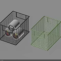 Metal Wire Storage Baskets in Black and Green for Organizing Household Items