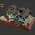 Modern Detached Villa Exterior Design With Gray Roof Brick Walls And Landscaped Courtyard Driveway