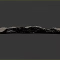 3D Mountainous Terrain Model With River Networks And Brown Textured Surface