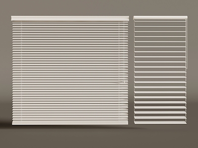 Cream wind venetian blinds Shangri-La curtains roller blinds 3d model