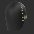 Game And Movie Character Black Helmet With White Stripes Design