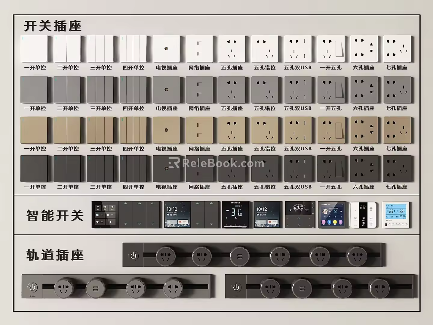 Switch Socket Rail Socket Smart Switch Removable Socket Switch Socket Air Conditioning Switch Yuba Switch 3d model